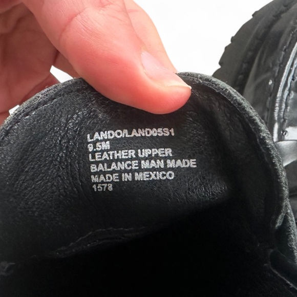 Steve Madden - Black Leather Loafers with Gold Chain Accent (Size 9.5) - Picture 3 of 5